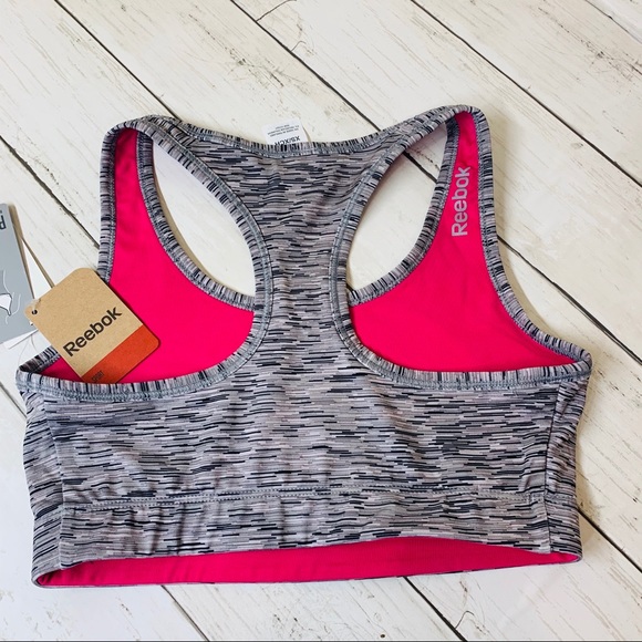 Reebok reversible sport’s bra gray pink NWT XS - Picture 5 of 7